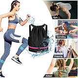 RYACO Drawstring Backpack Sports Gym Bag Large Water Resistant with Pockets view 6