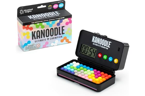 Educational Insights Kanoodle Ultimate Champion - 3D Brain Teaser Puzzle with Timer, Handheld Travel Games & Toys for Single