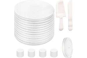SOLARADGY 12 Pcs Cake Drum 1/2 Inch Thick 10 Inch Cake Boards 12 Cake Drum 10" Round, Sturdy Drums Smooth-Edged Pefect for Heavy and Multi-Tiered Cakes