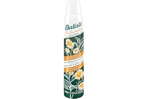 Batiste Naturally Dry Shampoo, Green Tea & Chamomile, Refresh Hair and Absorb Oil Between Washes, Waterless Shampoo for Added
