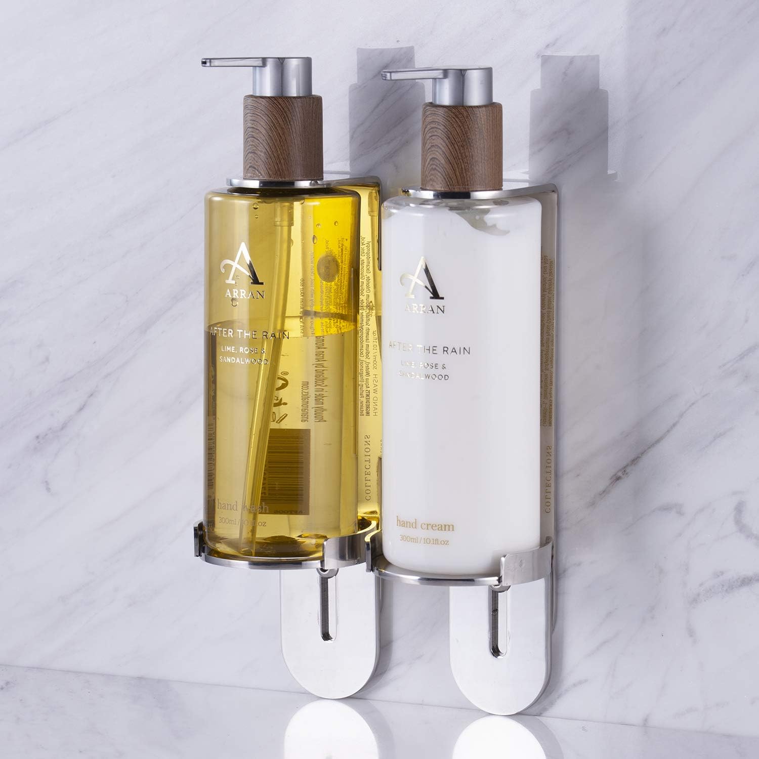 VINN DUNN Hand Wash Holder, Stainless Steel Bathroom Single Wall Shelving Brackets,For 300ml Bath And Shower, Body Wash, Hand Lotion Bottle Chrome - Image 4
