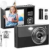 Digital Camera, 64MP 4K Camera for Kids with 2.8" IPS Screen, 64GB SD Card and 16X Digital Zoom Anti Shake, Point and Shoot Compact Camera, Compact Portable Small Gift for Boys Girls Students