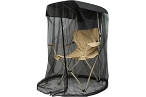 YHOMU Canopy Chair Netting, Black Mesh Mosquito Net, 35 X 32 X 63 in with Waterproof Roof, Smooth Zipper for Camping, Fishing