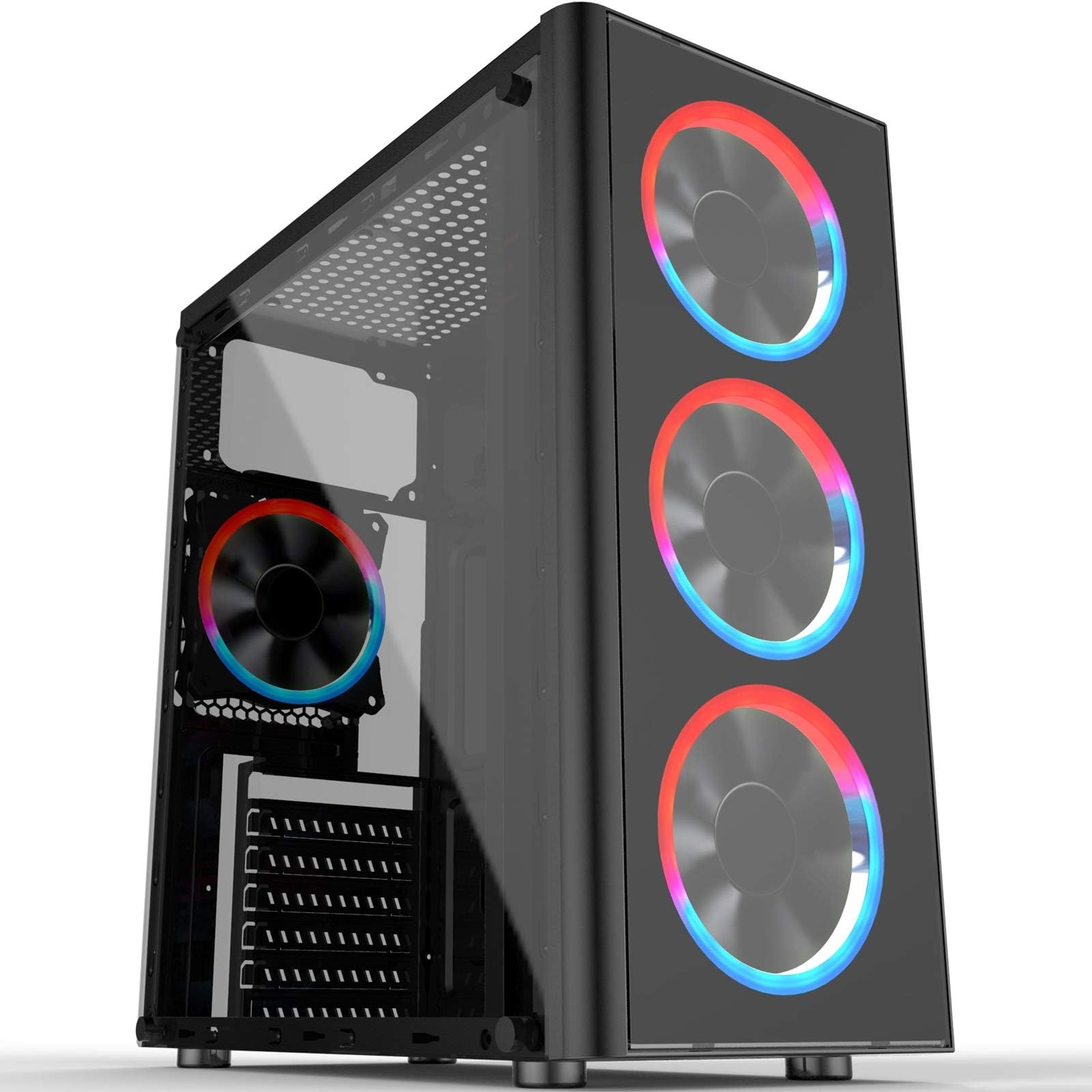 Ultra Fast Gaming PC - AMD Athlon 3000G Quad Thread ATI Radeon HD Vega 3 Graphics, 16GB DDR4 2133MHz RAM, 1TB Hard Drive, AM4+ Motherboard, Red, WiFi, Windows 11 Operating System