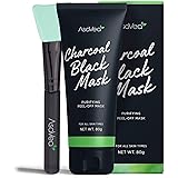 AsaVea Blackhead Peel Off Mask With Brush, Black mask, Blackhead Remover Mask, Purifying Black Peel off Charcoal Mask, Pore R
