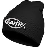 Shark Embroidered Black Beanie Hat for Men Women, Winter Warm Knit Skull Cap