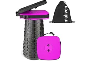 maliven Foldable Camping Stool with Cushion, Portable Folding Stool with Nylon Bag, Collapsible Stool for Adults Portable, Max Load 550 LB