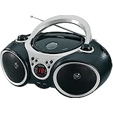 Amazon.com: Jensen CD-475B Portable Sport Stereo Boombox CD Player with ...