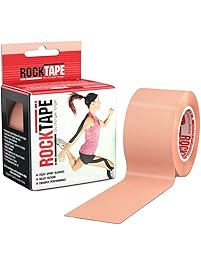 Rocktape Kinesiology Tape for Athletes, Water Resistant, Reduce Pain and Injury Recovery, 180% Elastic Stretch, 1 Roll, 16.4 Feet