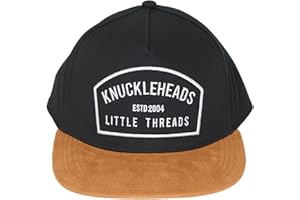 KNUCKLEHEADS LITTLE THREADS Toddler Baseball Hat - Infant Trucker Hats - Boy Outfit - Newborn Sun Hat - Baby Youth Snap Back Trucker Mesh Brim Gorros