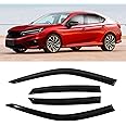 ZXMOTO Rain Guards Side Window Visor Vent Outside Mount, 4PCS Fits for Honda Civic Sedan 2022-2023