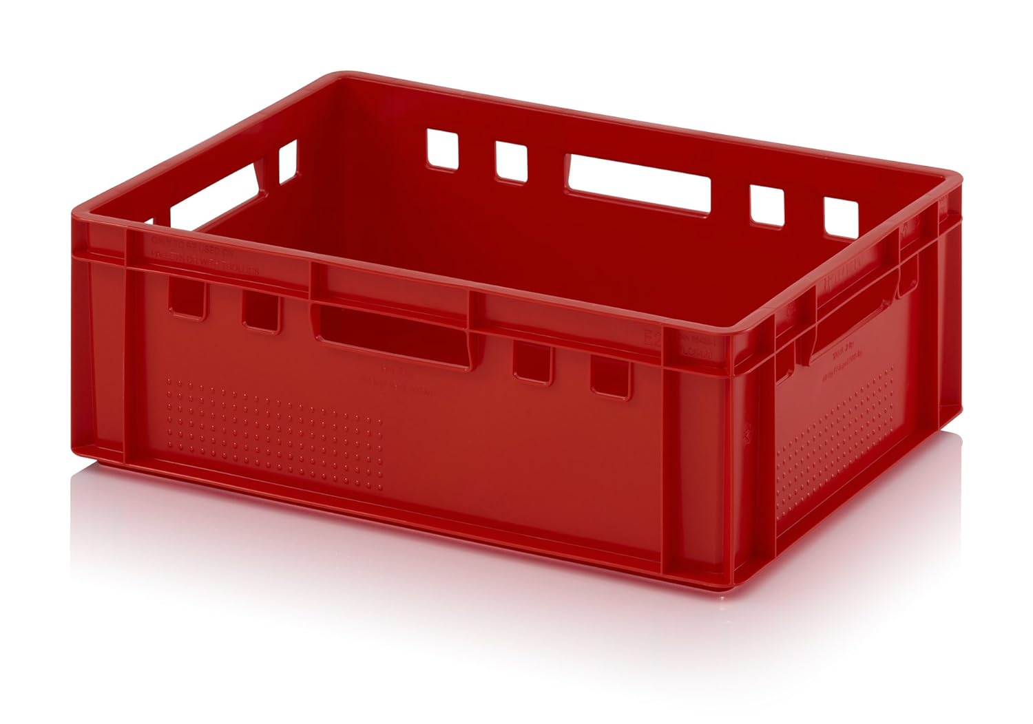 Caja de carne E2 60 x 40 x 20 Metzger Caja Euro Carne Caja Color Rojo Incluye ZOLLSTOCK