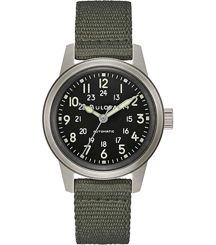 Amazon.com: Bulova Men's Military Heritage Hack Stainless Steel 3