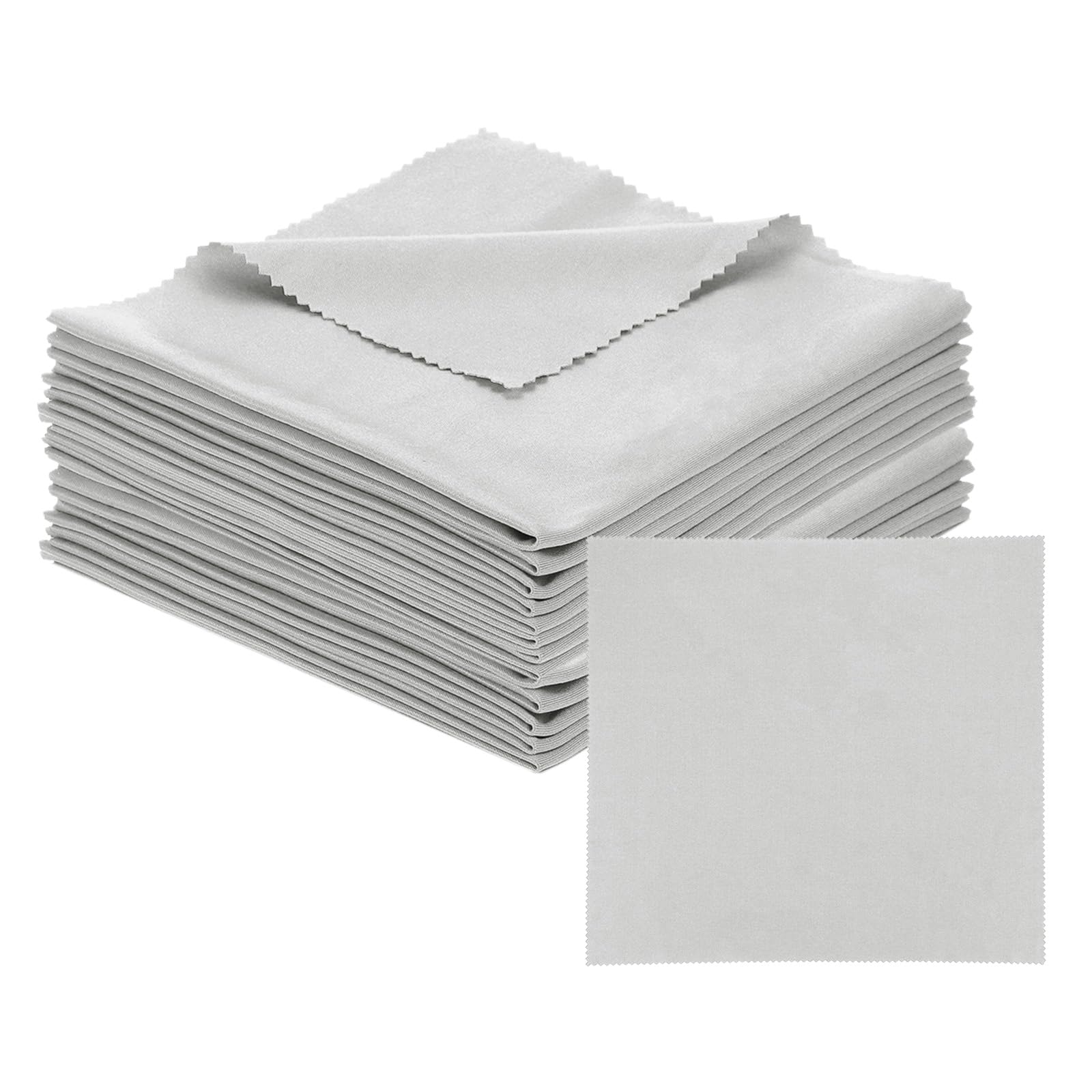 PATIKIL Eyeglass Microfiber Cleaning Cloth 12"x12", 12 Pack Glasses Cleaning Cloth Soft Wipe Screen Cloth for Camera Lens Eyeglasses Screens, Gray