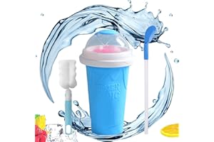 Slushy Cup, Premium Slushie Maker Cup, Durable Portable Slushy Maker with Cup Brush Straw Spoon and lid, Portable Quick Froze