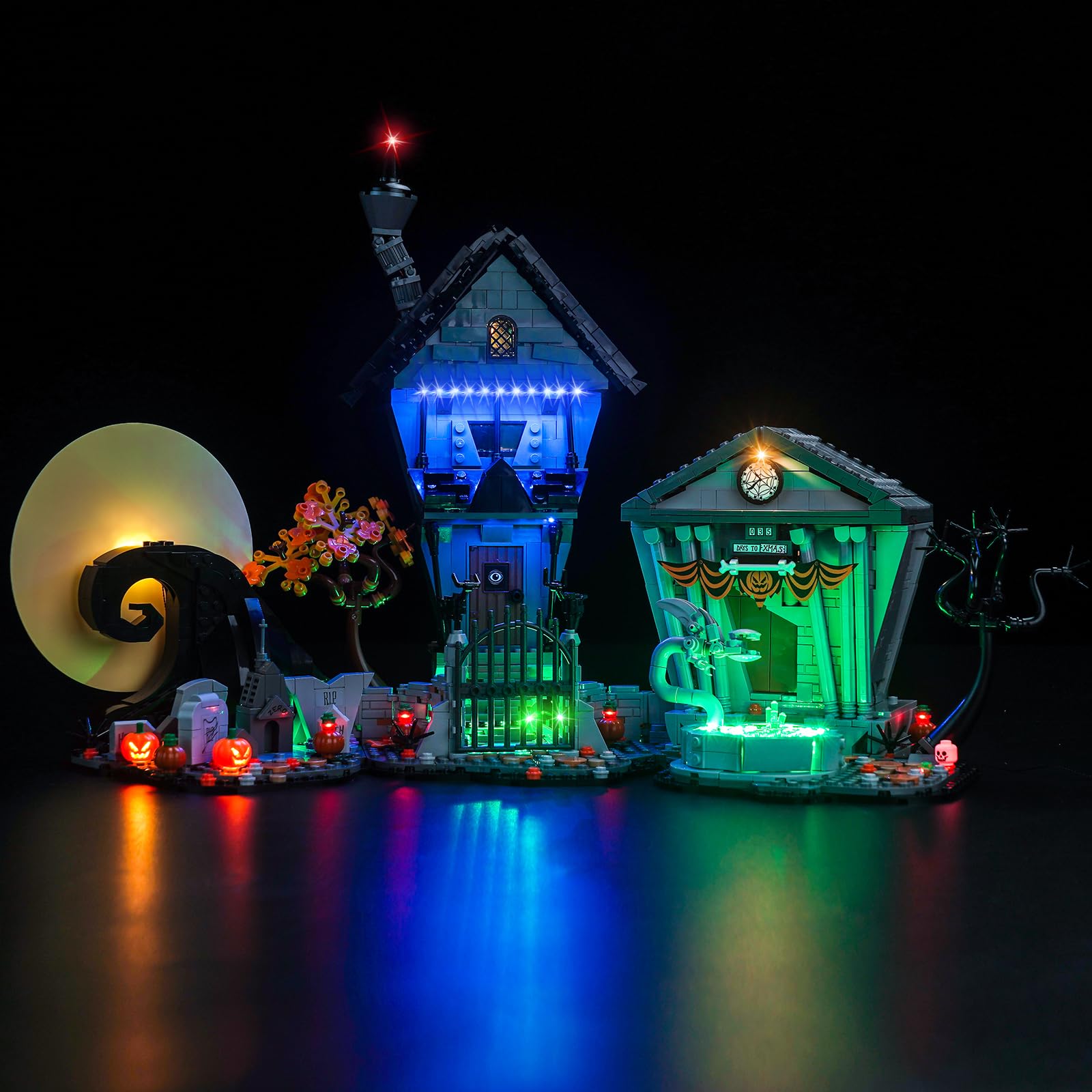Photo 1 of LocoLee Light Compatible with Lego Tim Burton's The Nightmare Before Christmas 21351, Lighting Set Accessories Compatible with Lego Halloween 21351, No Models Only Light (Standard Version)