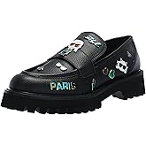 Karl Lagerfeld Womens Gaston Lug Sole Loafer with Pin Embellishments