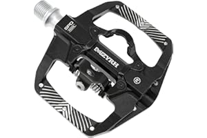 MZYRH Pedal,MTB Mountain Bike Pedals Compatible with Dual Function Sealed Clipless Aluminum 9/16" Bicycle Flat Platform with Cleats for Road, MTB
