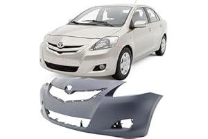 FitParts Compatible with Front Bumper Cover Fascia 2007-2012 Toyota Yaris Sedan. New Primed Without Sensor Holes, With Fog Light Holes. TO1000321 5211952934 2008 2009 2010 2011
