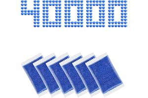 TANSAR Gel Splatter Blaster Ammo (7-8 mm,4 Pack,10000 Pieces Per Pack) Compatible with Gel Ball Blaster, for Ages 14+, Blue Colour