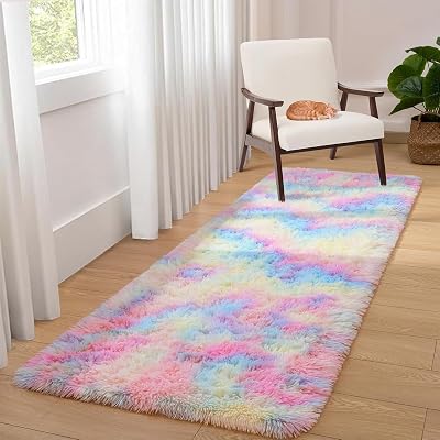 Aspire Homeware Rainbow Rugs 80x300cm Non Slip Thick Pile