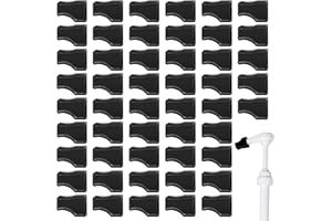 OLUTACOT 50 Pcs Coffee Syrup Pump Tip Covers Black Rubber Caps Fits for Syrup Pump Pour Dispenser Oil Liquor Bottle Reusable Syrup Pump Tip Caps Preventing Liquid from Pouring Condiments Olive Clean Preserved