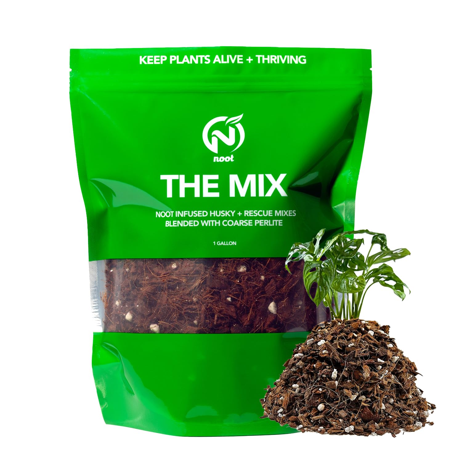 Photo 1 of (open bag) Noot Potting Soil Mix for Indoor & House Plants – 1 Gallon – Orchid, Succulent, Cactus, Aroid, Houseplant, Monstera – Bio-Organic – 