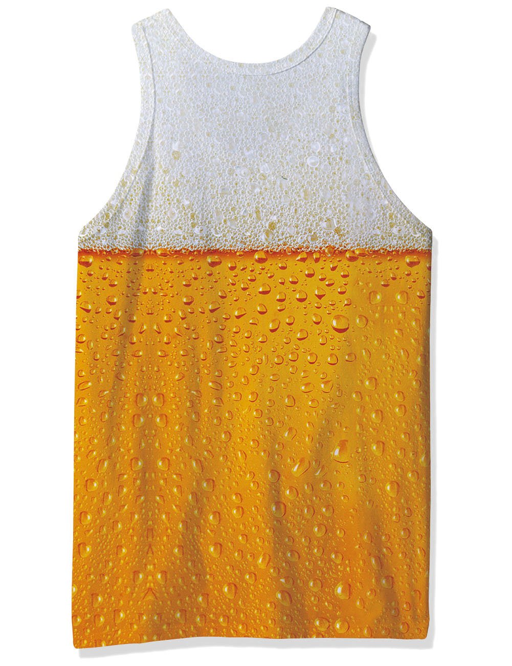 RAISEVERN Mens Vest Top for Summer Casual Cool Beer 3D Digtal Print Sleeveless T Shirt XXL