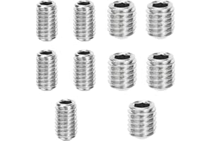 PENITUE 10pcs Refrigerator Freezer Door Handle Screws, Stainless Steel Premium Freezer Door Handle Parts with Hexagonal Wrench for Most Refrigerators W11366418 W10010140 AP6888139 & WPW10010140