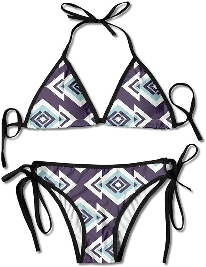 WH-CLA WH-CLA Bikini Puerto Rico Flagge Badeanzüge Sommer Bequem 2 ...