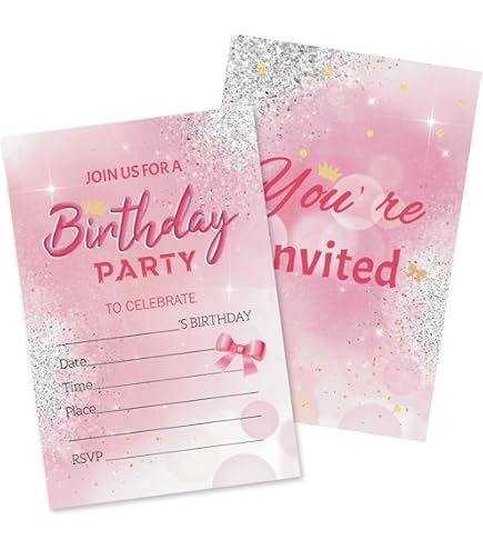 8 Cartes D'invitation Fée - Les