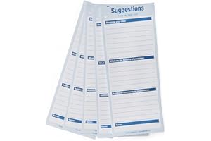 ADIR CORP. Adir Suggestion Cards - Refill Suggestion Forms for Suggestion Box- Comment Cards Suggestion Slips Complaint Cards for Suggestion Box (50 Count, White)