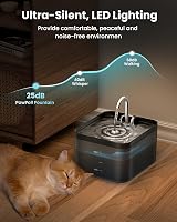 PawPoll Cat Water Fountain 2.2L Ultra Silent Filtered Drinking Fountain Black view 4