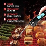 DOQAUS Meat Thermometer 3s Instant Read Backlit LCD Foldable Probe view 4