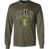 United States Army Long Sleeve T-Shirt Army Crest Patriotic Clothing
