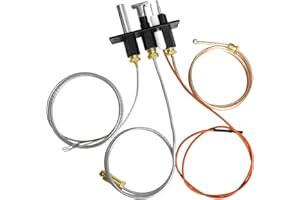 Behonor 4021-736 Natural Gas (NG) Pilot Assembly for Heatilator, Heat N Glo, Quadrafire Fireplaces Replacement 485-510A 2103-010