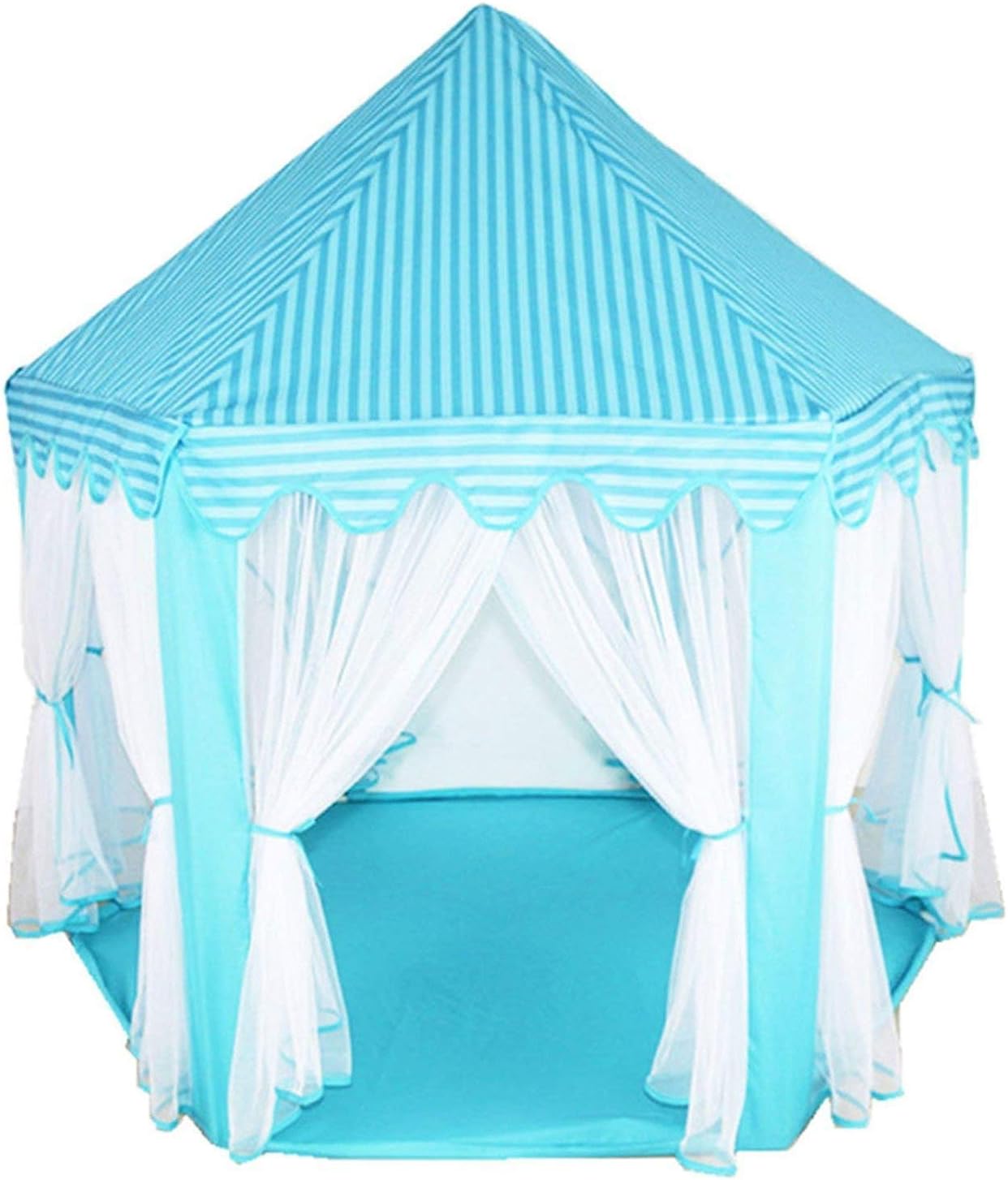 MultiWare Deluxe Kids Princess Castle Play House, Great Gift for Girls Boys Hexagon Play Tent Blue