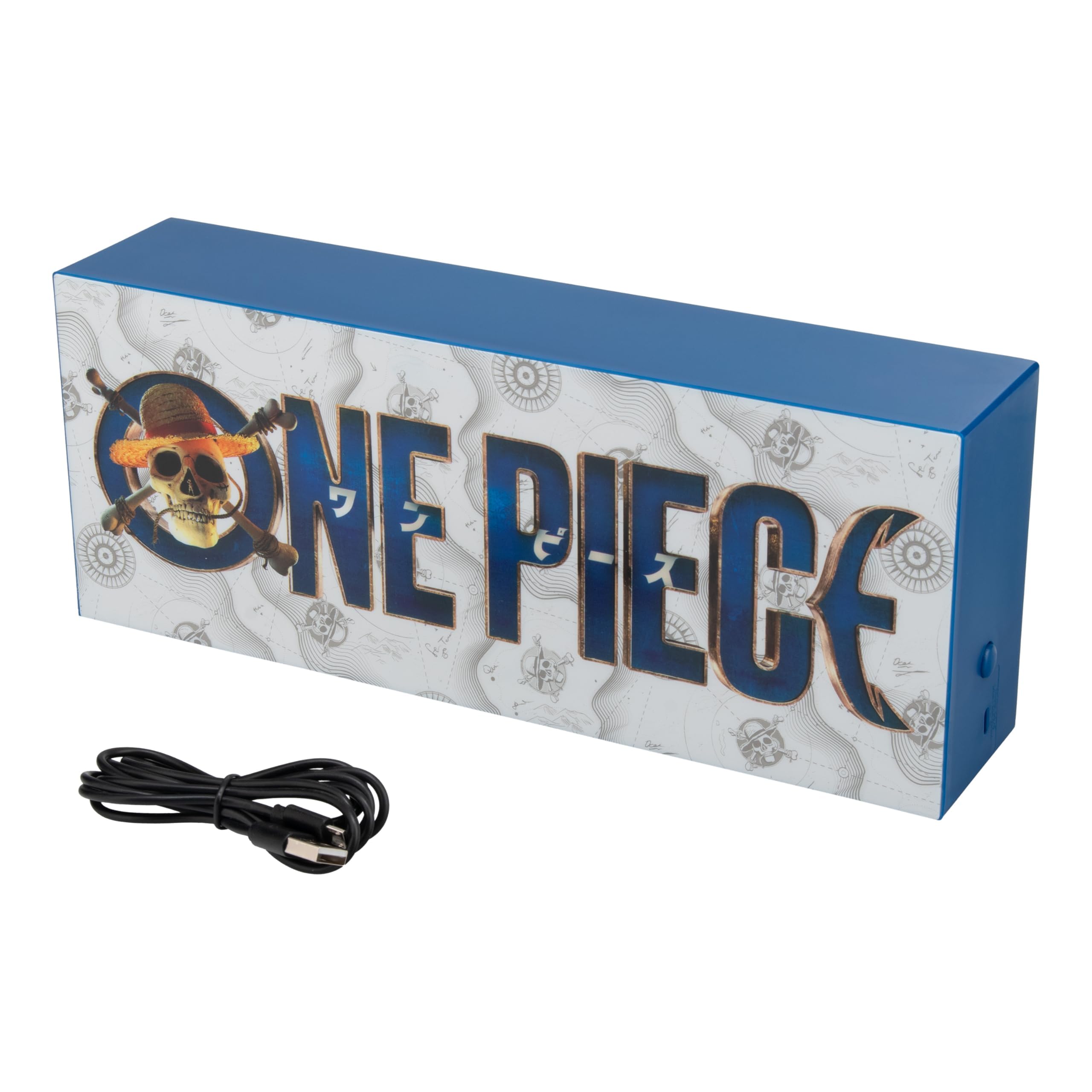 Paladone One Piece Logo-Leuchte, offiziell lizenzierte Anime-LED-Lampe von Netflix, Strohhutpiraten-Geschenke für Popkultur-Fans, batteriebetriebene Wohndeko