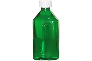 BioRx Laboratories Pharmacy Oval Bottle Green 4 oz with CR Caps Included (QTY. 100) - Prescription Pharmacy Bottle, Pharmacy Container, Prescription Plastic Container by Sponix