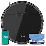 Tikom Robot Vacuum and Mop, G8000 Robot Vacuum Cleaner, 2700Pa Strong Suction, Self-Charging, Good for Hard Floors, Black