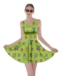 CowCow Womens Neon Green Pattern with Watercolor
