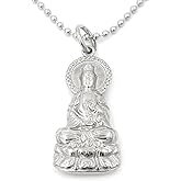 Stainless Steel Guan Yin Godness of Mercy Pendant Necklace
