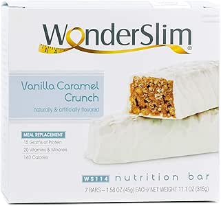 Amazon.com : WonderSlim Meal Replacement Protein Bar - Low ...