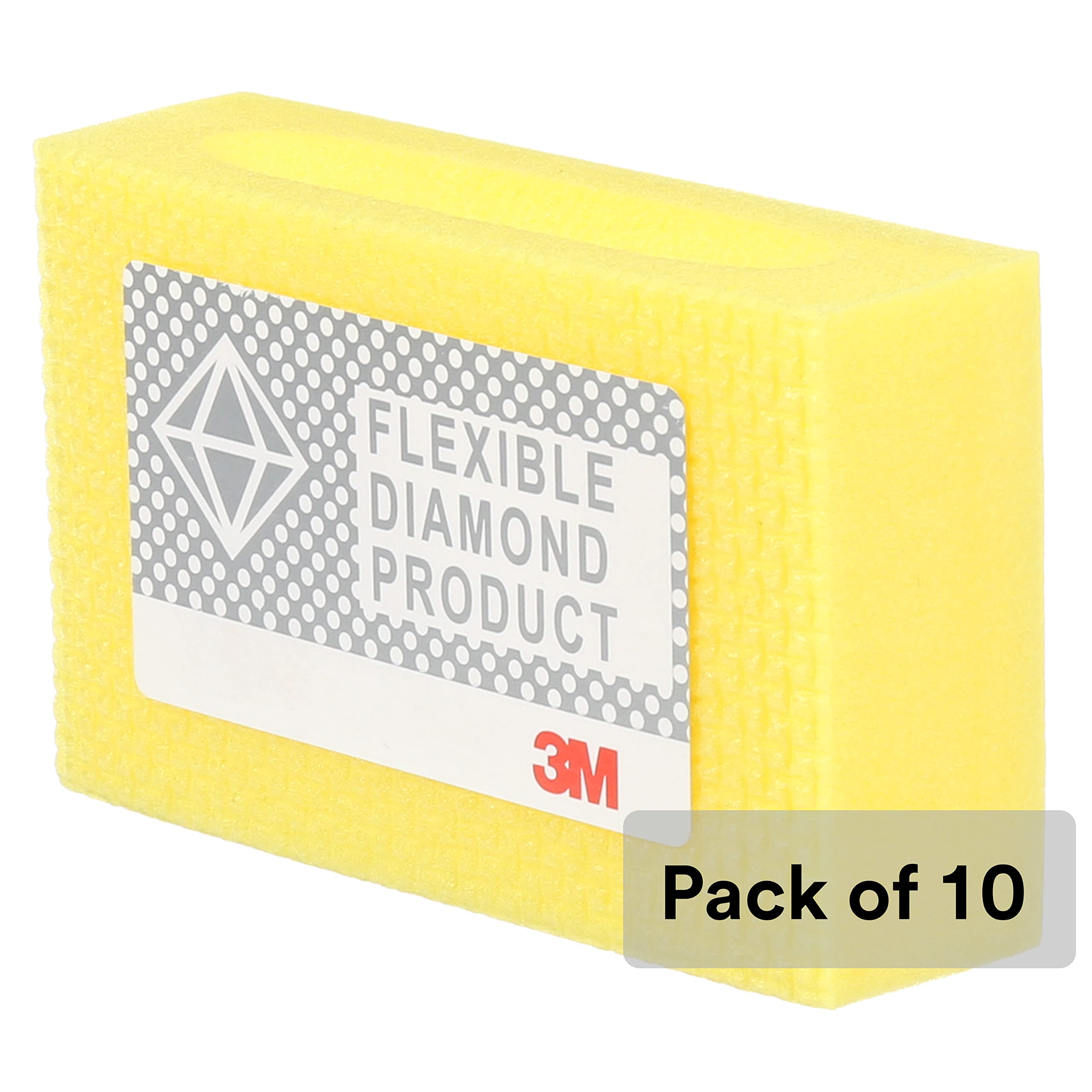 3M Flexible Diamond Hand Lap 6200J - Hand Finishing Pad - M40 Micron - Portable Diamond Abrasive - Open Dot Pattern - 2.25" x 3.75" - Pack of 10