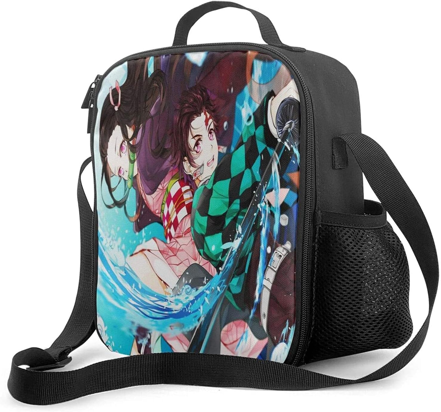 Demon Slayer Lunch Bag Box Anime Kimetsu No Yaiba Insulated Reusable