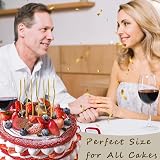 SUHAI 24 Pcs Gold Spiral Birthday Candles 6in with Holders Party Decor view 6