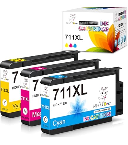 Amazon.com: Miss Deer 711XL Ink Cartridges High Yield Combo Pack