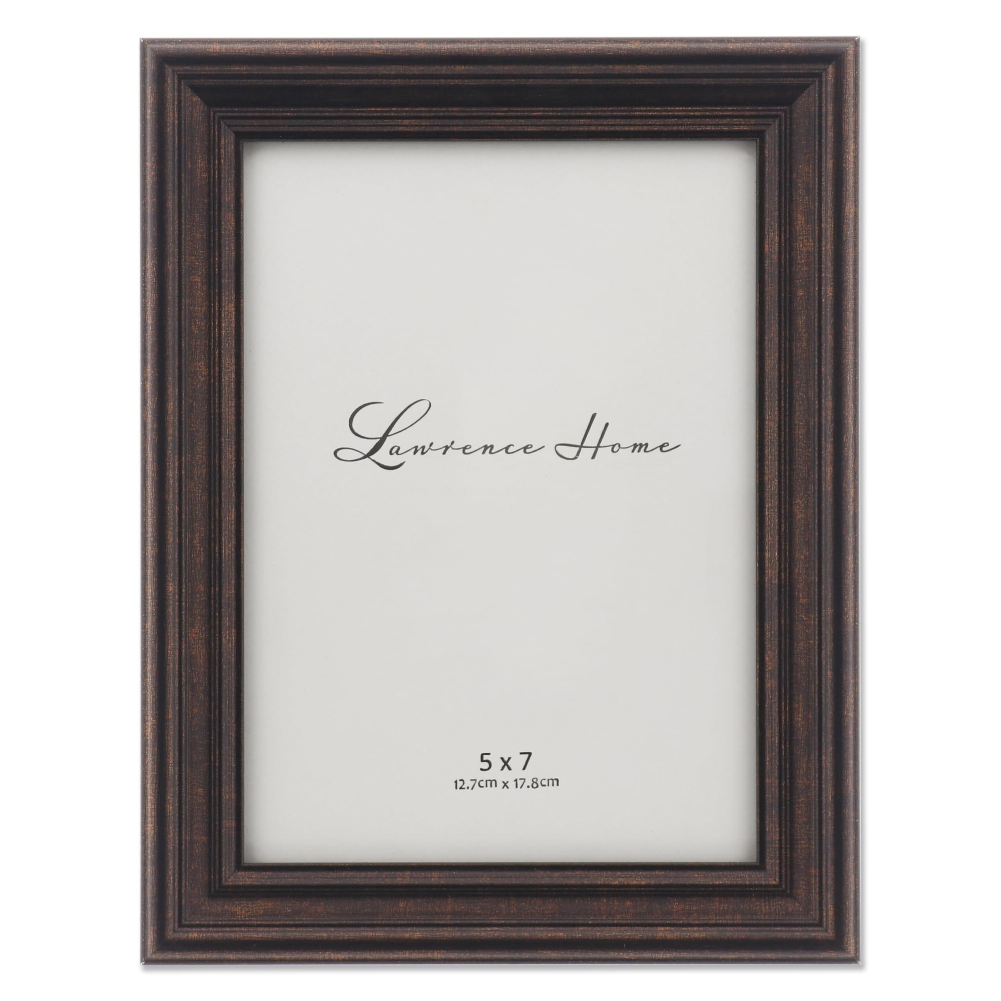 Lawrence Frames 535557 Bronze 5x7 Classic Detailed Oil Rubbed Picture Frame