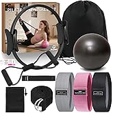 Nuplot Pilates Equipment 15" Pilates Ring Plus, Pilates Kit for Home Workouts, Pilates Essentials Kit for Women with Pilates 