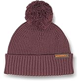 Merrell Wanderer Beanie with Pom Pom, Crown Knit Beanie with Cuff, Trail & Style